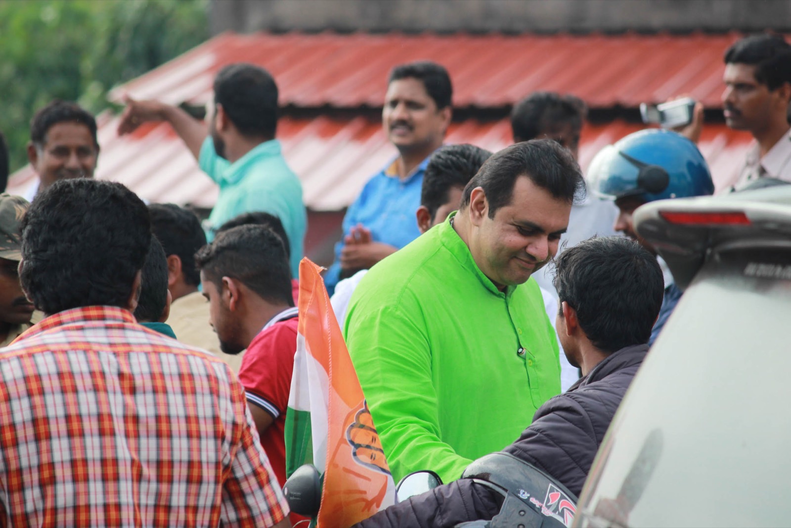 Supporters and leaders gathered during a rally in Karkala
